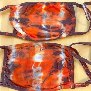 Orange and Black Tie Dyed Masks!
